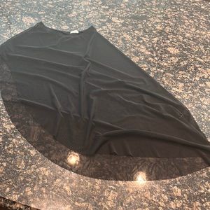 Eleve mesh asymmetrical skirt